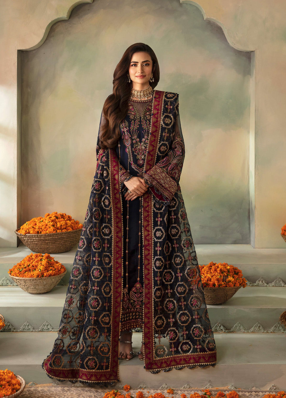 Elena By Saad Shaikh Embroidered Organza 3 Piece Unstitched Suit SSK24EW D-SEREN Elena By Saad Shaikh Embroidered Organza 3 Piece Unstitched Suit SSK24EW D-SEREN