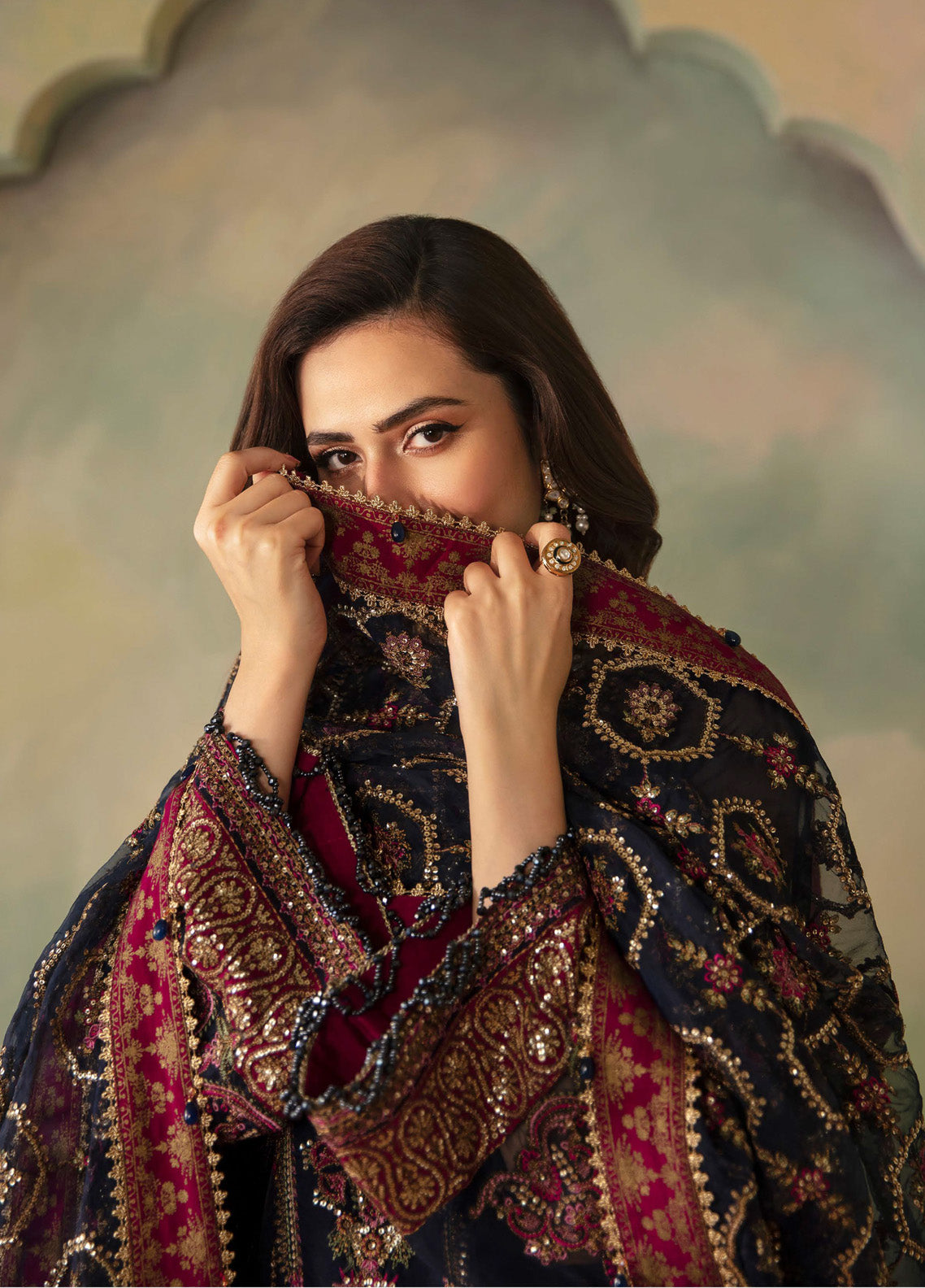 Elena By Saad Shaikh Embroidered Organza 3 Piece Unstitched Suit SSK24EW D-SEREN Elena By Saad Shaikh Embroidered Organza 3 Piece Unstitched Suit SSK24EW D-SEREN