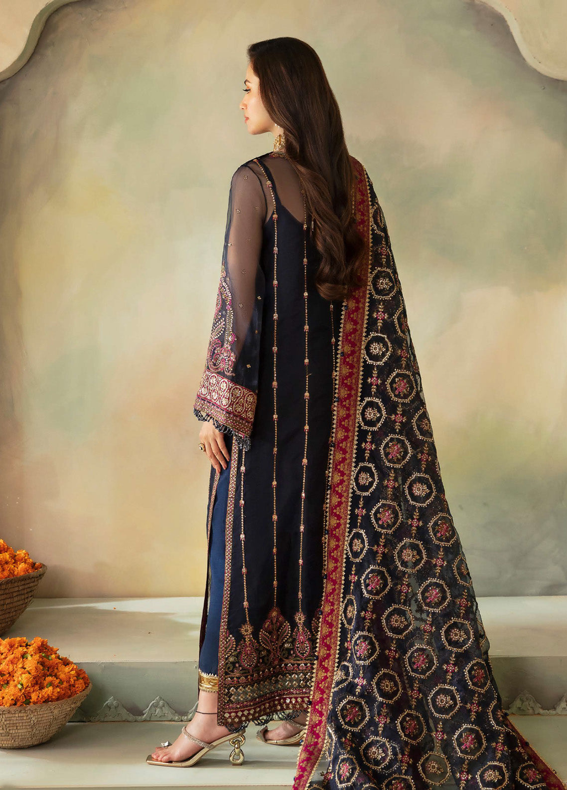 Elena By Saad Shaikh Embroidered Organza 3 Piece Unstitched Suit SSK24EW D-SEREN Elena By Saad Shaikh Embroidered Organza 3 Piece Unstitched Suit SSK24EW D-SEREN