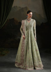 Elirah By Qalamkar Embroidered Organza 3 Piece Unstitched Suit QLM25EF D-MF-02 SAGE AURA