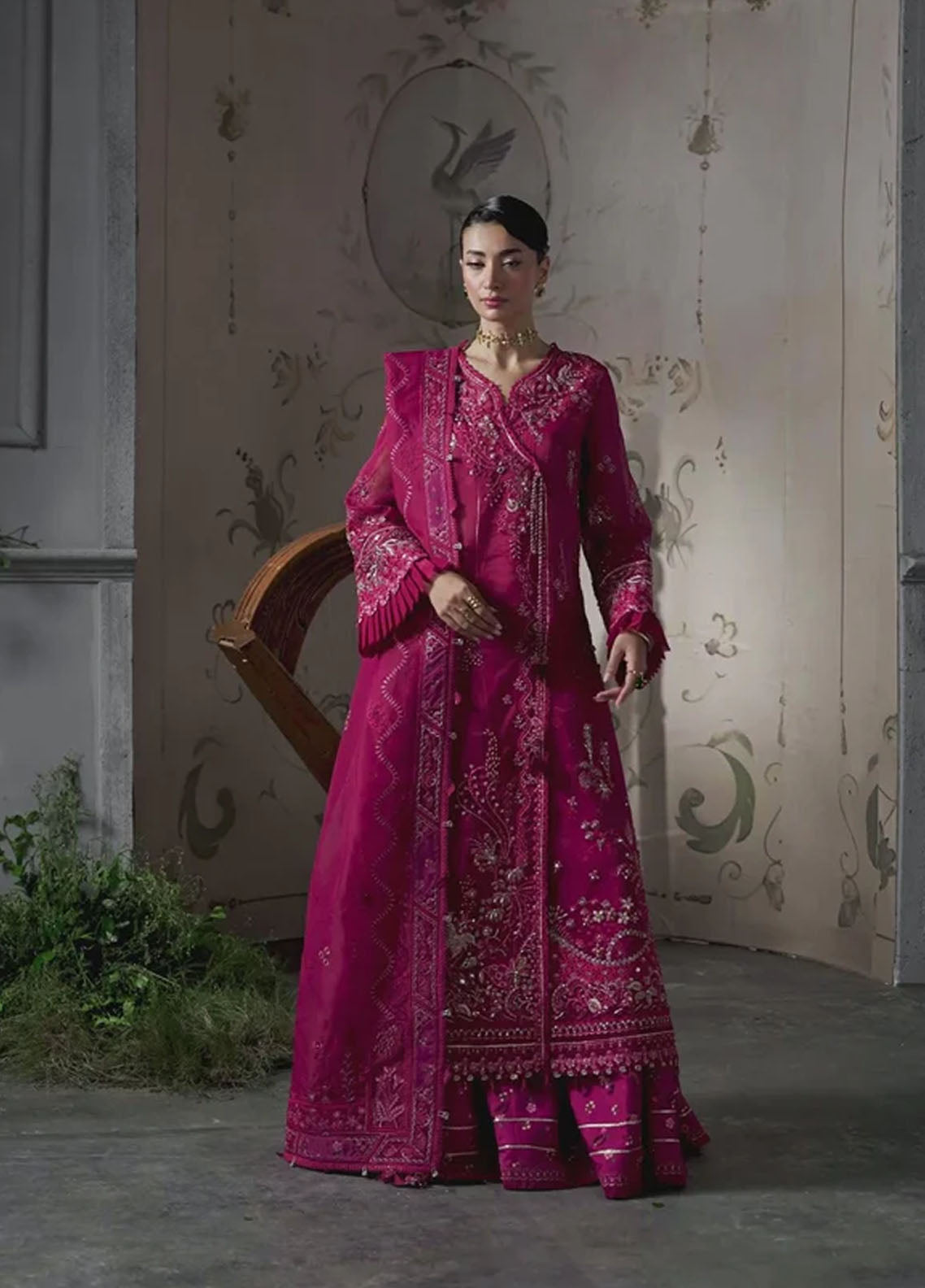 Elirah By Qalamkar Embroidered Organza 3 Piece Unstitched Suit QLM25EF D-MF-05 AMARIS Elirah By Qalamkar Embroidered Organza 3 Piece Unstitched Suit QLM25EF D-MF-05 AMARIS