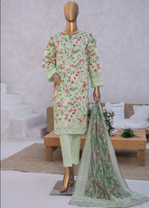 Elite By HZ Textile Chikankari Lawn 3 Piece Unstitched Suit HZ25E D-233A