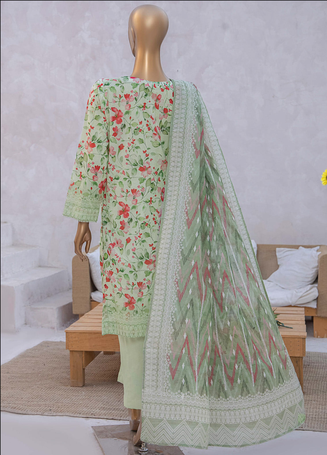Elite By HZ Textile Chikankari Lawn 3 Piece Unstitched Suit HZ25E D-233A Elite By HZ Textile Chikankari Lawn 3 Piece Unstitched Suit HZ25E D-233A
