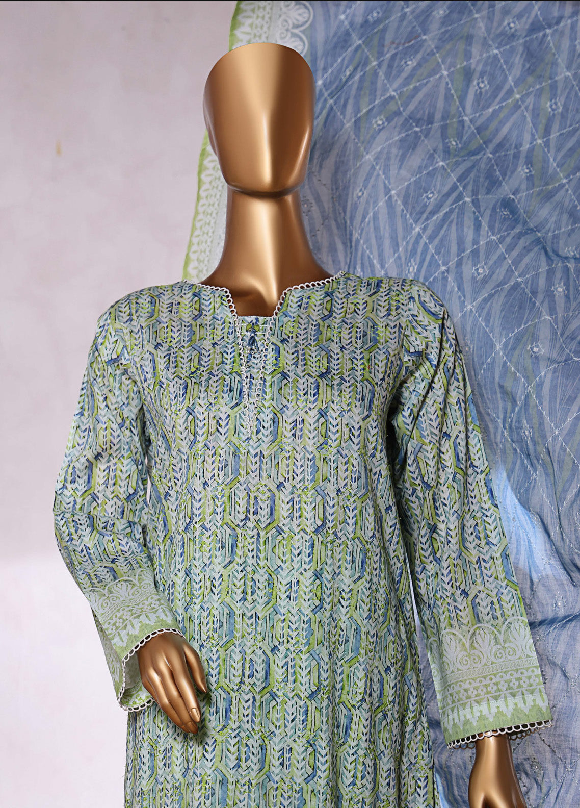 Elite By HZ Textile Chikankari Lawn 3 Piece Unstitched Suit HZ25E D-234A Elite By HZ Textile Chikankari Lawn 3 Piece Unstitched Suit HZ25E D-234A