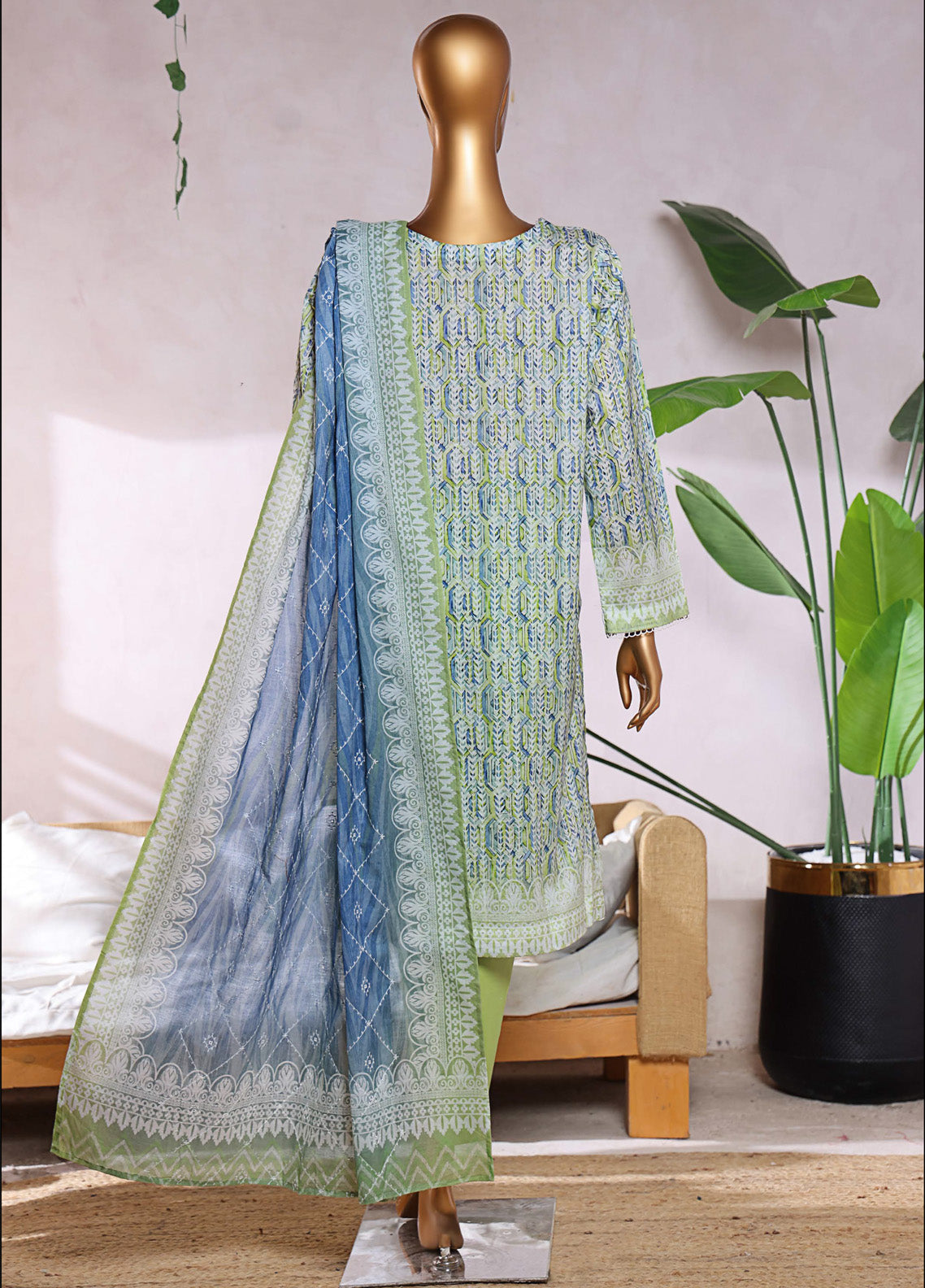 Elite By HZ Textile Chikankari Lawn 3 Piece Unstitched Suit HZ25E D-234A Elite By HZ Textile Chikankari Lawn 3 Piece Unstitched Suit HZ25E D-234A
