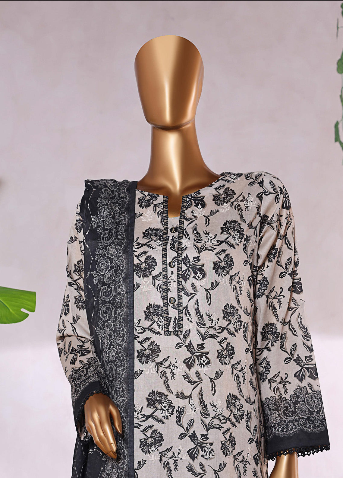 Elite By HZ Textile Chikankari Lawn 3 Piece Unstitched Suit HZ25E D-235A Elite By HZ Textile Chikankari Lawn 3 Piece Unstitched Suit HZ25E D-235A