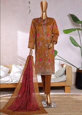 Elite By HZ Textile Chikankari Lawn 3 Piece Unstitched Suit HZ25E D-239A