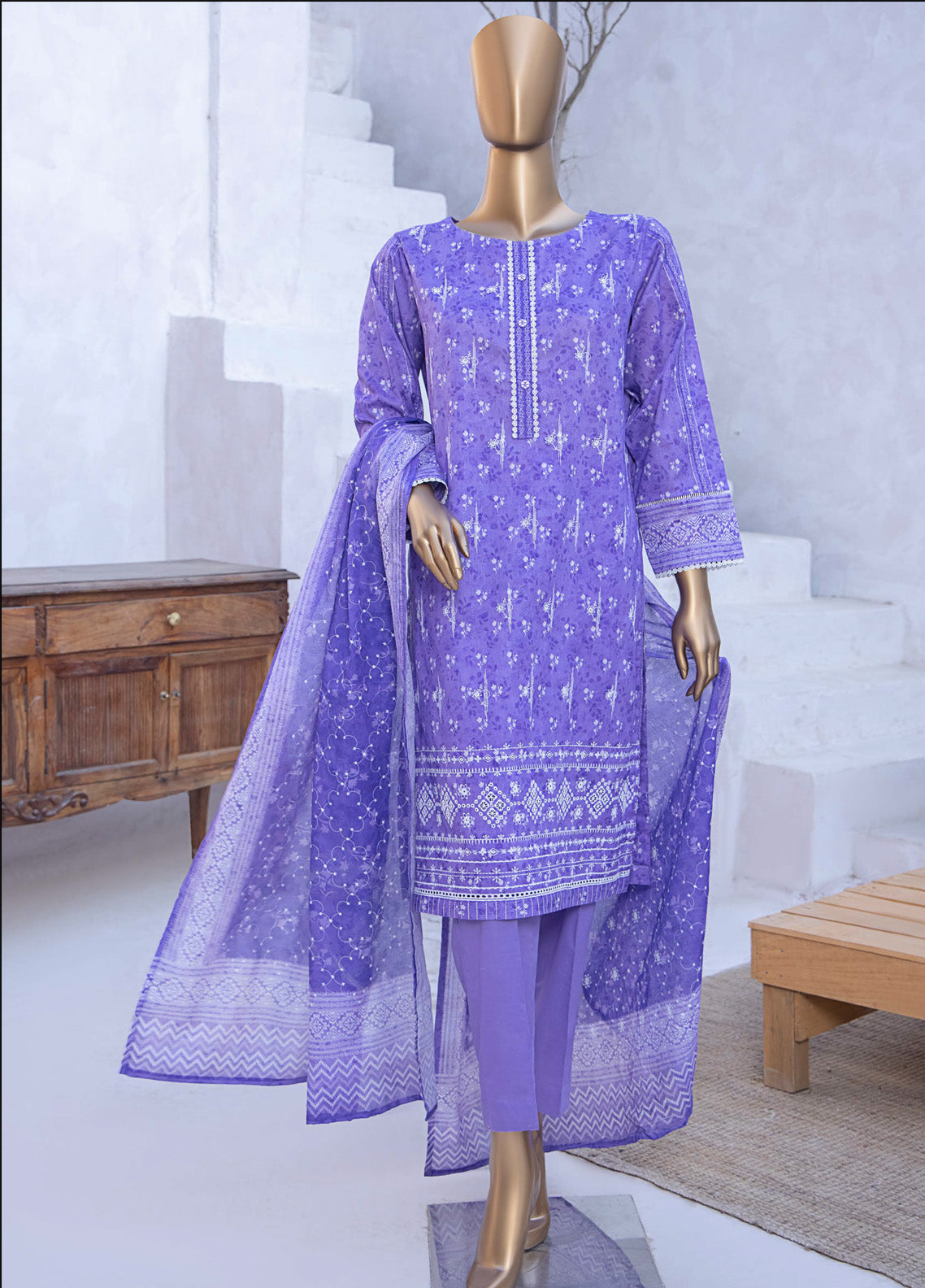 Elite By HZ Textile Chikankari Lawn 3 Piece Unstitched Suit HZ25E D-241A Elite By HZ Textile Chikankari Lawn 3 Piece Unstitched Suit HZ25E D-241A