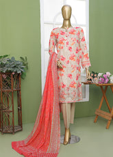 Elite By HZ Textile Embroidered Lawn 3 Piece Unstitched Suit HZ25E EC-210