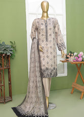Elite By HZ Textile Embroidered Lawn 3 Piece Unstitched Suit HZ25E EC-211
