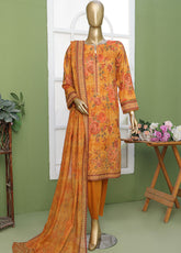 Elite By HZ Textile Embroidered Lawn 3 Piece Unstitched Suit HZ25E EC-212