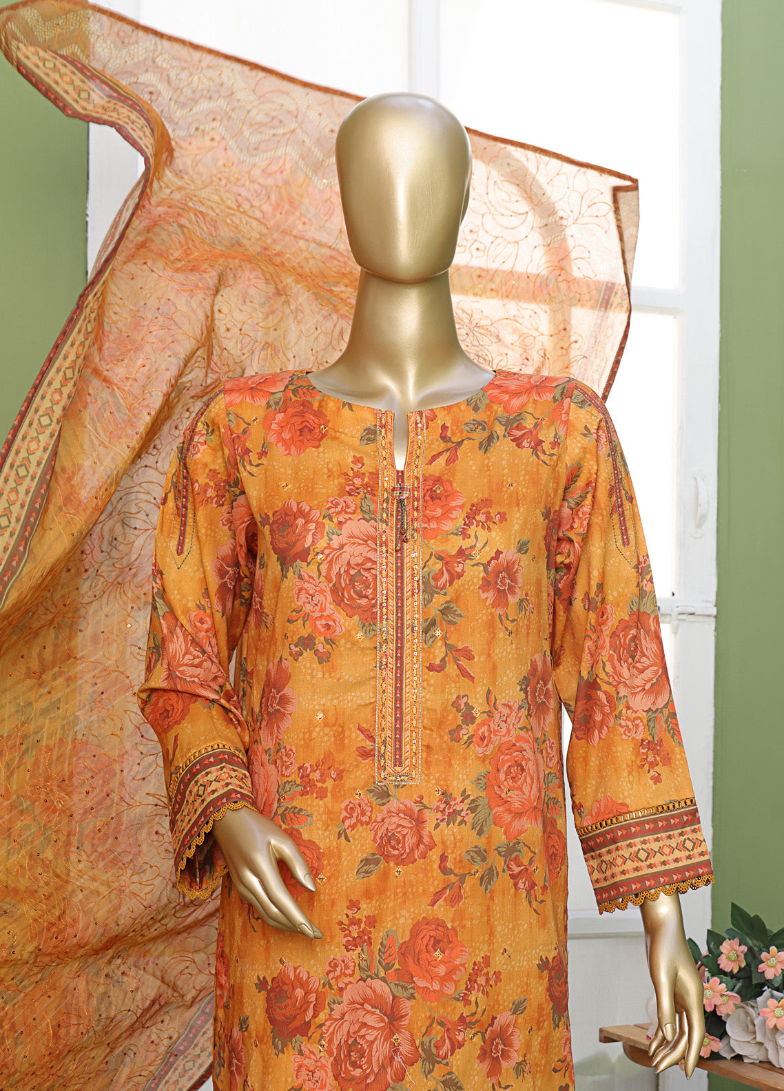 Elite By HZ Textile Embroidered Lawn 3 Piece Unstitched Suit HZ25E EC-212 Elite By HZ Textile Embroidered Lawn 3 Piece Unstitched Suit HZ25E EC-212