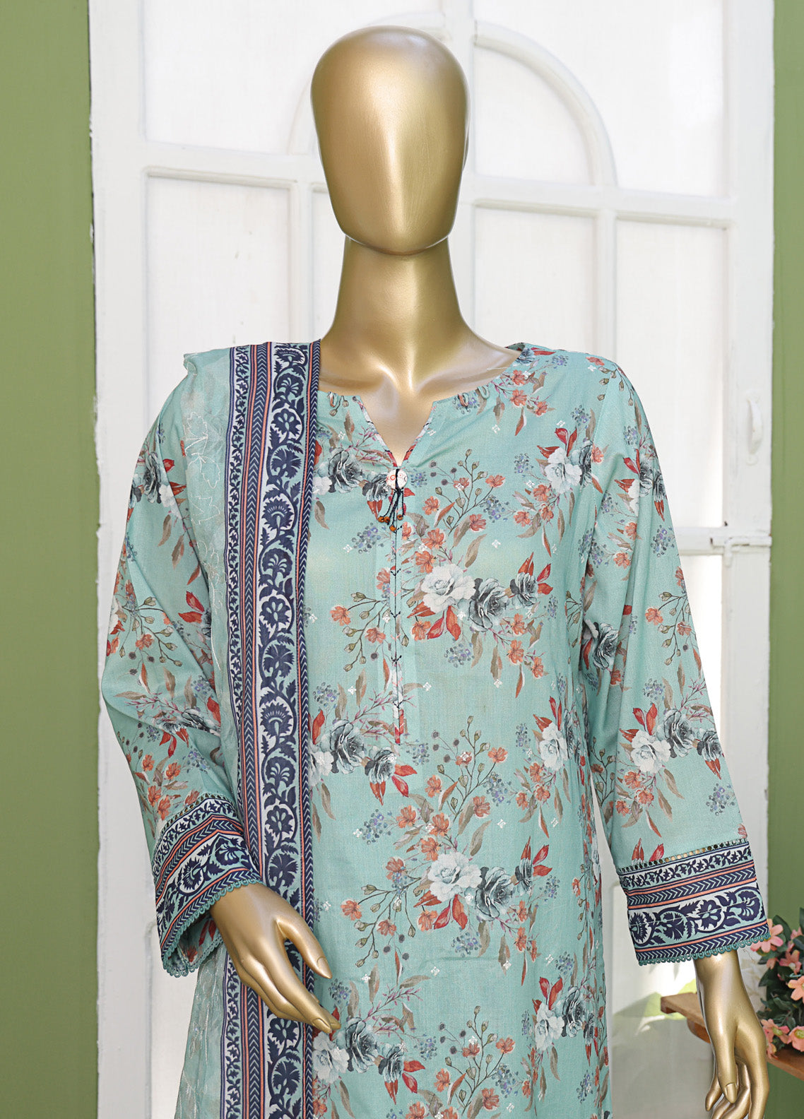 Elite By HZ Textile Embroidered Lawn 3 Piece Unstitched Suit HZ25E EC-219 Elite By HZ Textile Embroidered Lawn 3 Piece Unstitched Suit HZ25E EC-219