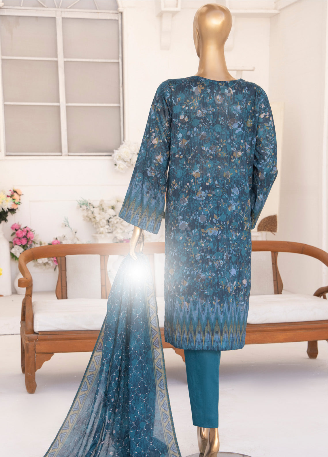 Elite By HZ Textile Embroidered Lawn 3 Piece Unstitched Suit HZ25EV2 ELC-213 Elite By HZ Textile Embroidered Lawn 3 Piece Unstitched Suit HZ25EV2 ELC-213
