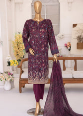 Elite By HZ Textile Embroidered Lawn 3 Piece Unstitched Suit HZ25EV2 ELC-214