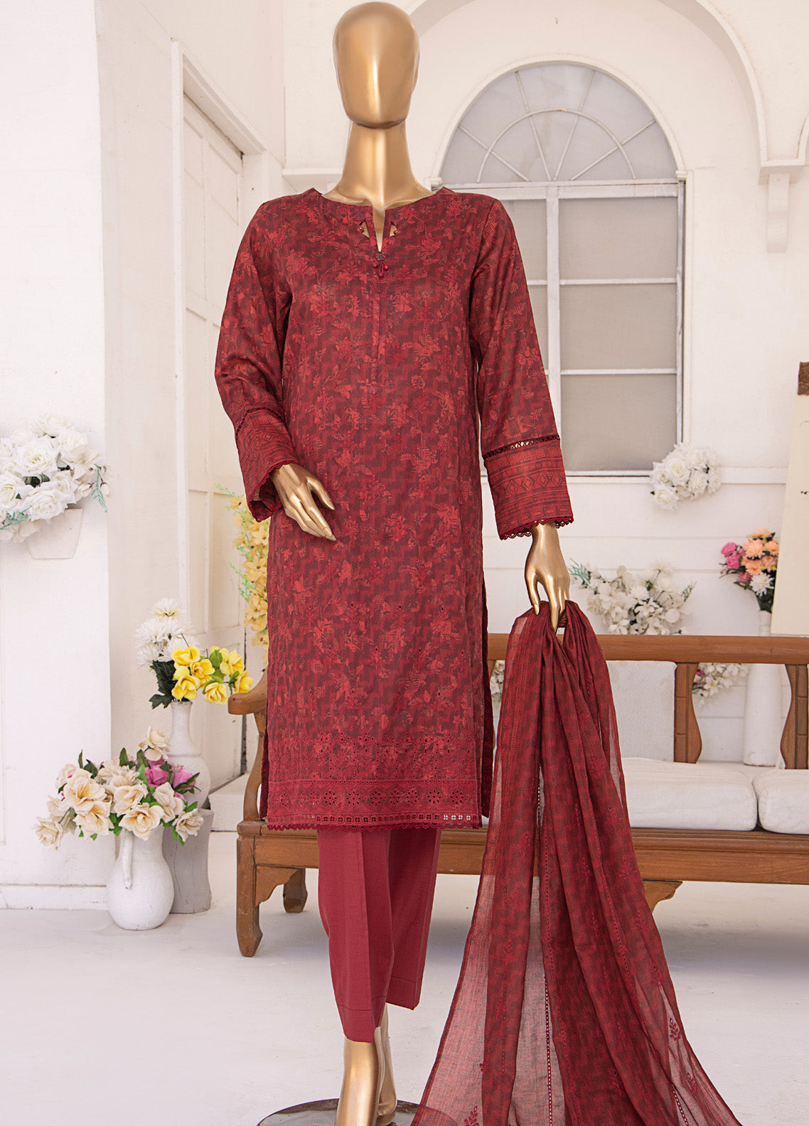 Elite By HZ Textile Embroidered Lawn 3 Piece Unstitched Suit HZ25EV2 ELC-215 Elite By HZ Textile Embroidered Lawn 3 Piece Unstitched Suit HZ25EV2 ELC-215