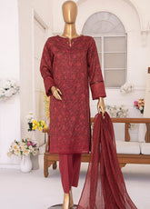 Elite By HZ Textile Embroidered Lawn 3 Piece Unstitched Suit HZ25EV2 ELC-215