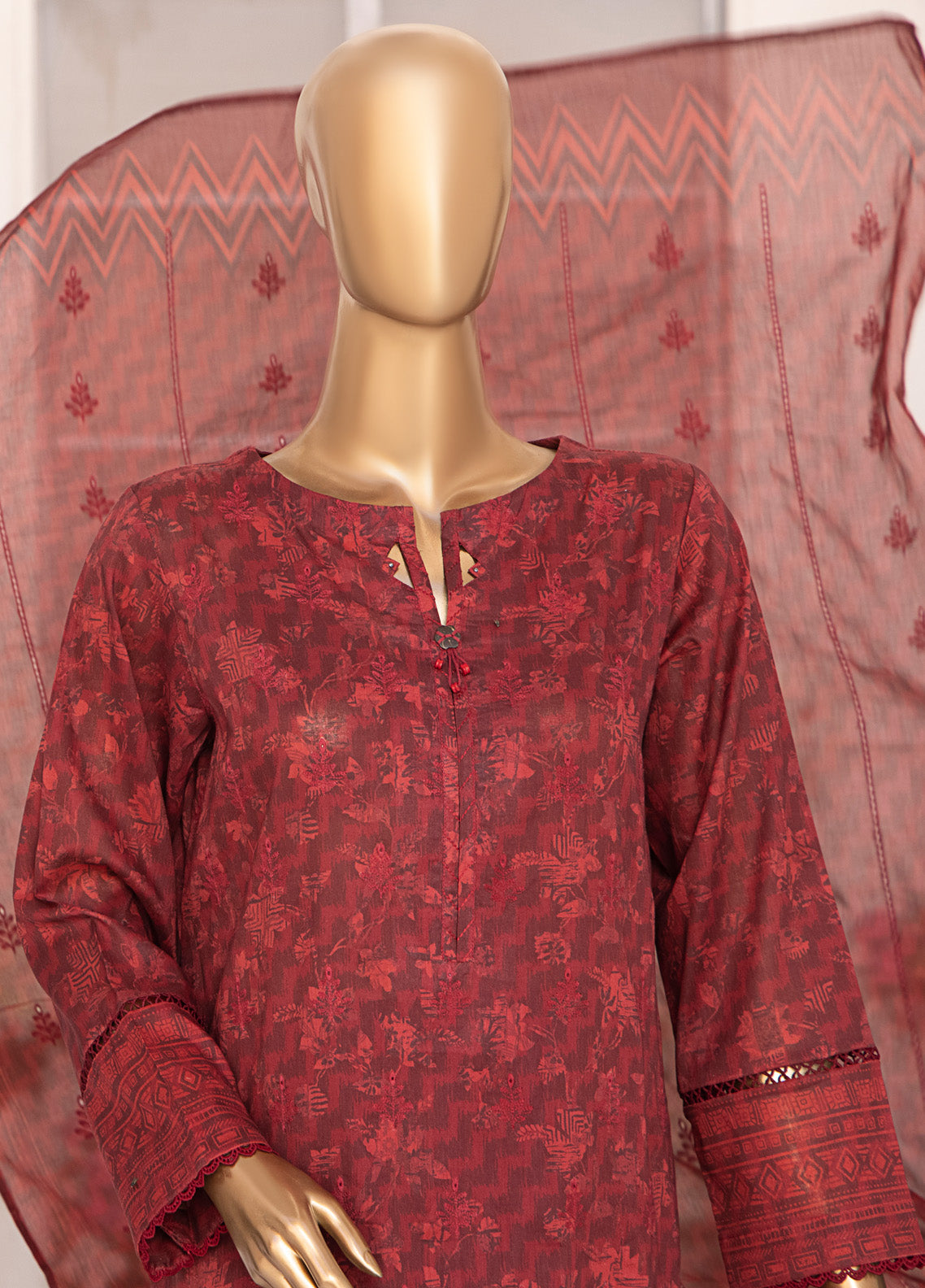 Elite By HZ Textile Embroidered Lawn 3 Piece Unstitched Suit HZ25EV2 ELC-215 Elite By HZ Textile Embroidered Lawn 3 Piece Unstitched Suit HZ25EV2 ELC-215