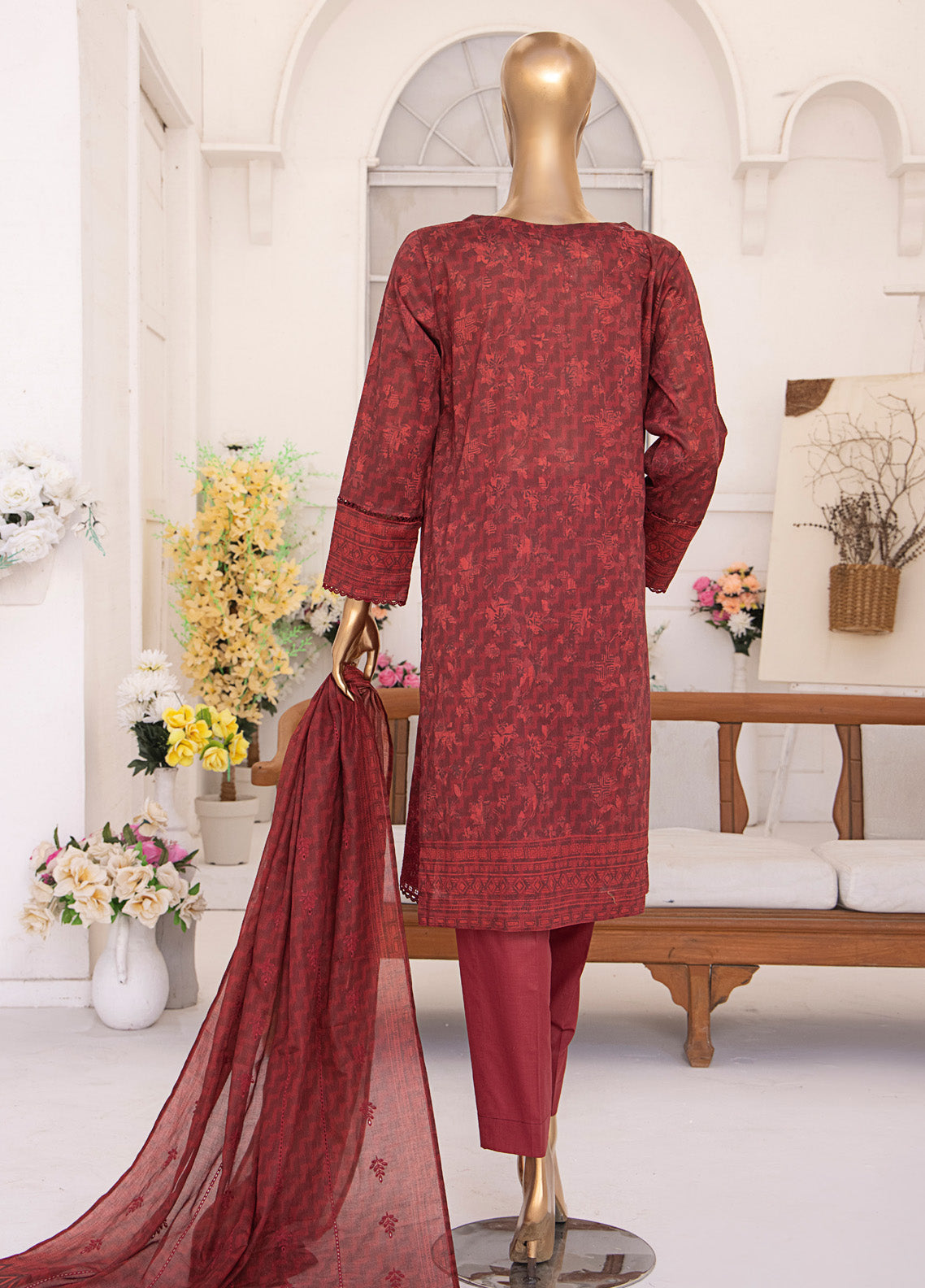 Elite By HZ Textile Embroidered Lawn 3 Piece Unstitched Suit HZ25EV2 ELC-215 Elite By HZ Textile Embroidered Lawn 3 Piece Unstitched Suit HZ25EV2 ELC-215