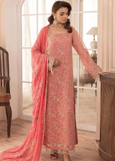 Elyssa By Sahane Embroidered Chiffon 3 Piece Unstitched Suit SNE25EF D-CT-19003 ROSA