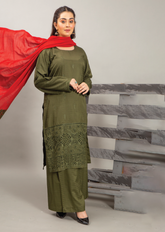 Embellish By Pashmina Embroidered Cotton Satin 3 Piece Unstitched Suit P24E D-02