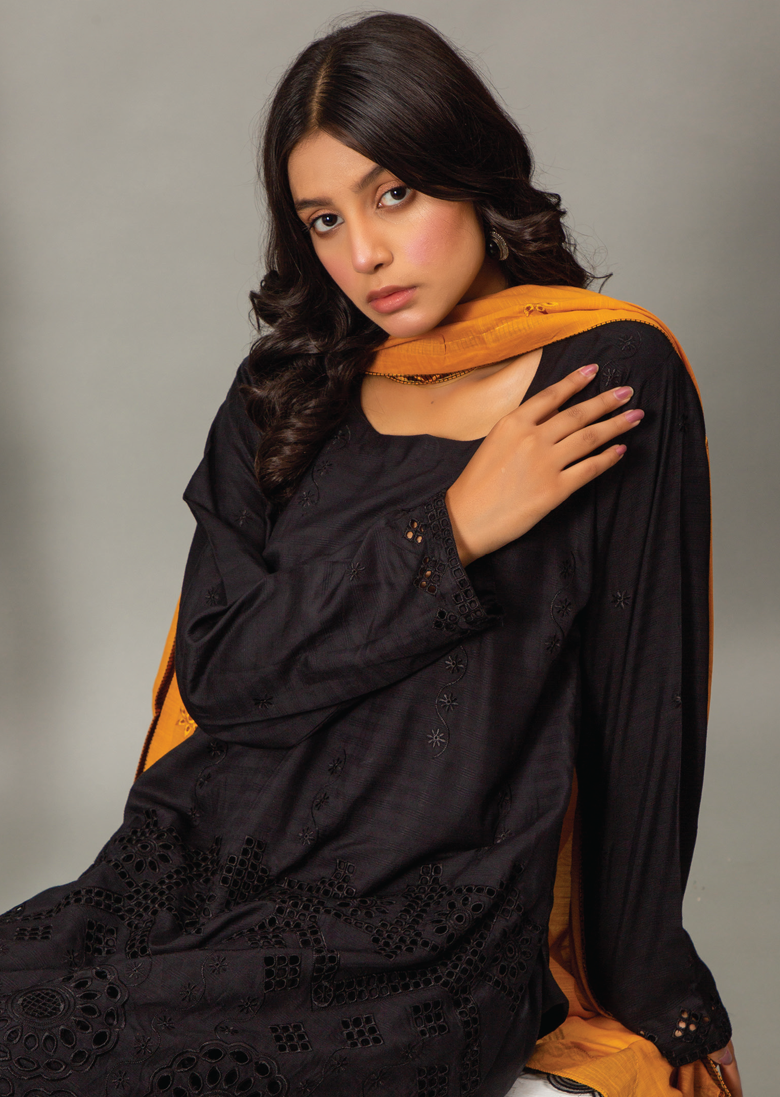 Embellish By Pashmina Embroidered Cotton Satin 3 Piece Unstitched Suit P24E D-03 Embellish By Pashmina Embroidered Cotton Satin 3 Piece Unstitched Suit P24E D-03