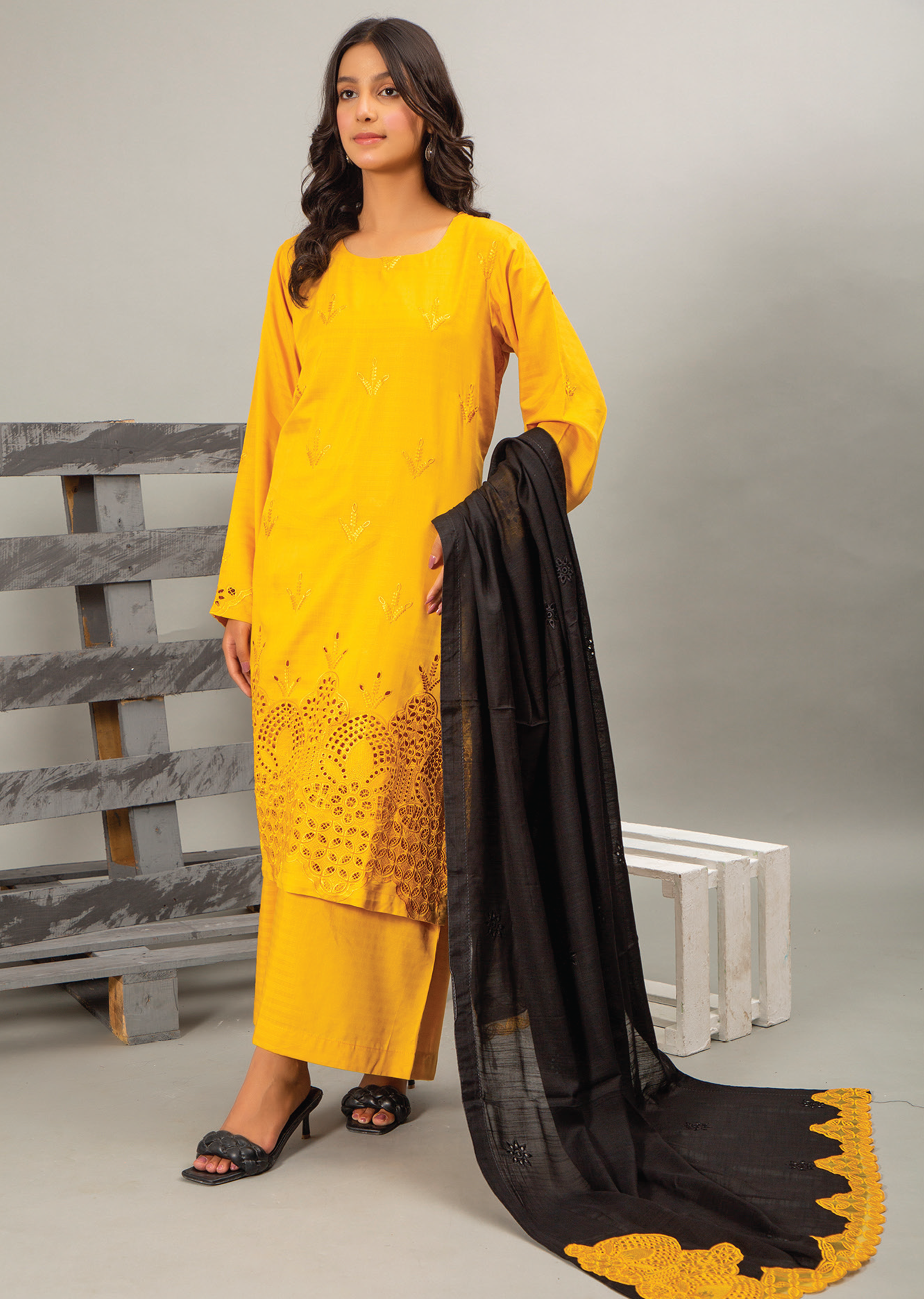 Embellish By Pashmina Embroidered Cotton Satin 3 Piece Unstitched Suit P24E D-04 Embellish By Pashmina Embroidered Cotton Satin 3 Piece Unstitched Suit P24E D-04