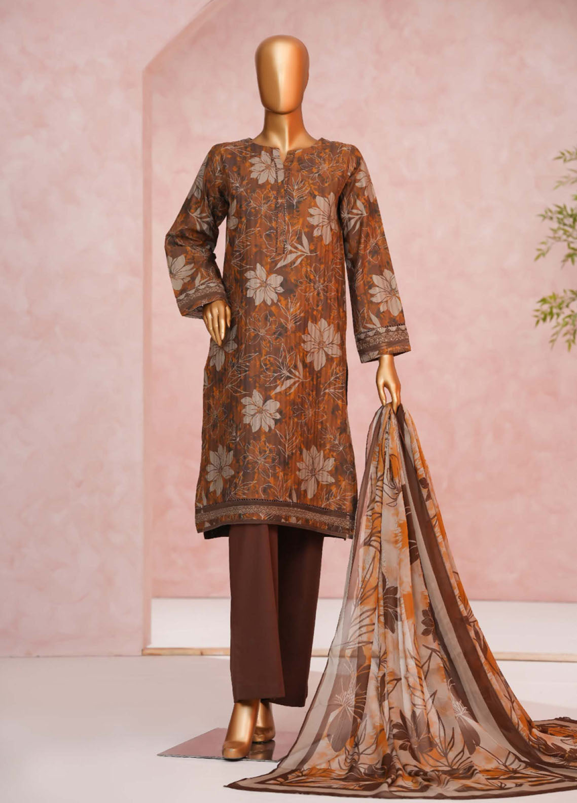 Enchant Linnokara Prints By HZ Textile Printed Lawn 3 Piece Stitched Suit HZ25ELP PLK-548 DUSTY FLOWER Enchant Linnokara Prints By HZ Textile Printed Lawn 3 Piece Stitched Suit HZ25ELP PLK-548 DUSTY FLOWER