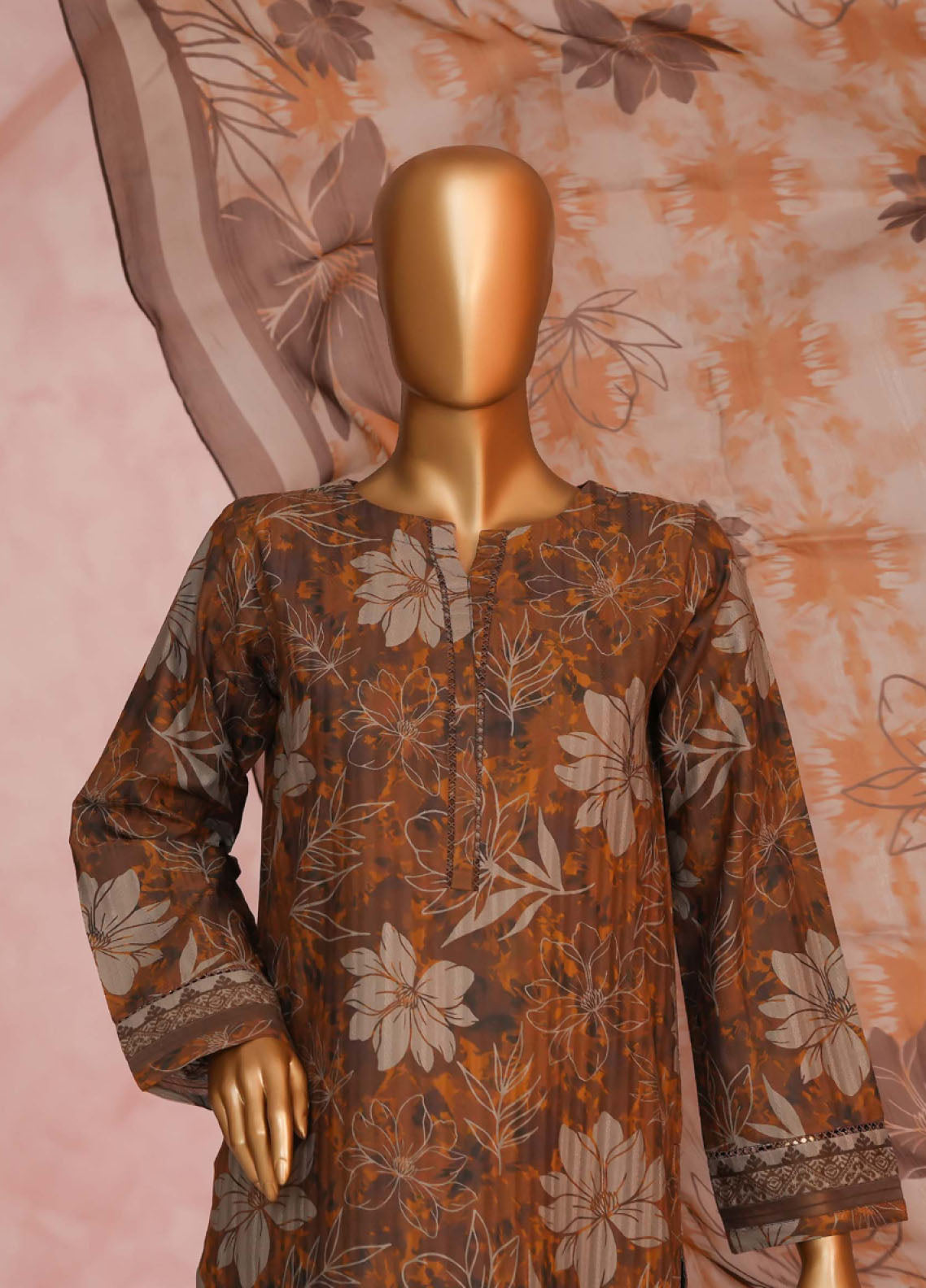 Enchant Linnokara Prints By HZ Textile Printed Lawn 3 Piece Stitched Suit HZ25ELP PLK-548 DUSTY FLOWER Enchant Linnokara Prints By HZ Textile Printed Lawn 3 Piece Stitched Suit HZ25ELP PLK-548 DUSTY FLOWER