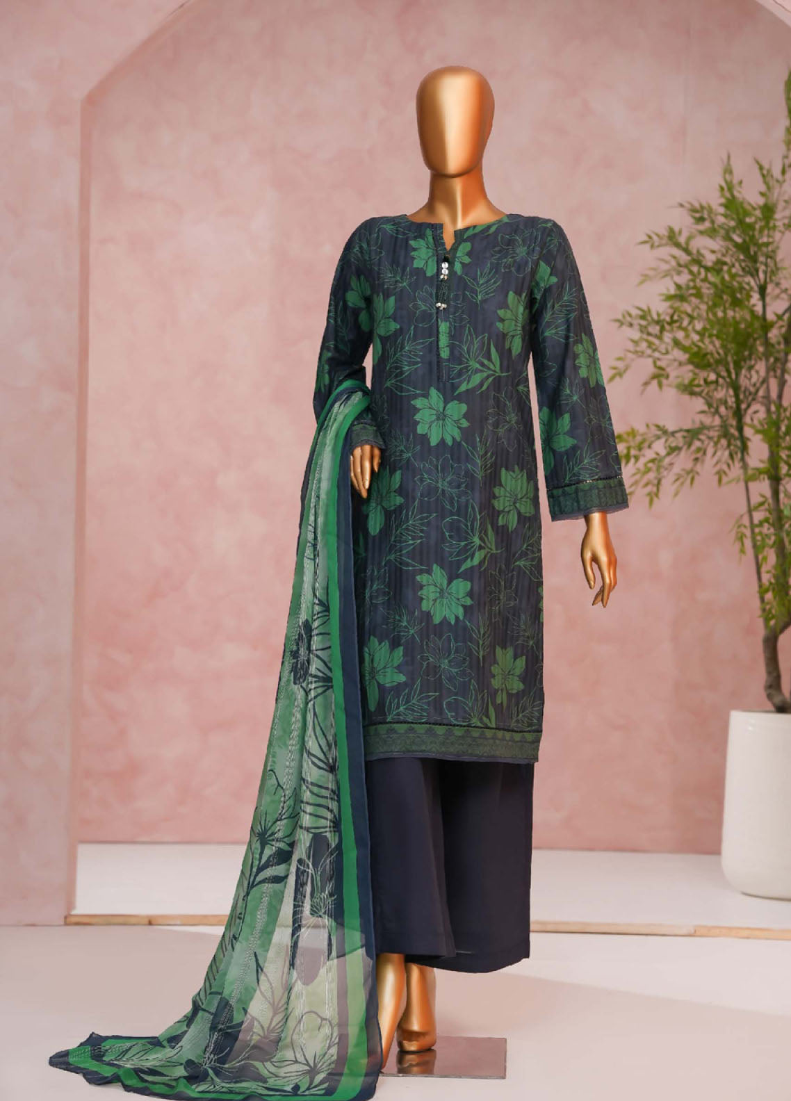 Enchant Linnokara Prints By HZ Textile Printed Lawn 3 Piece Stitched Suit HZ25ELP PLK-549 NIGHT? MYHT Enchant Linnokara Prints By HZ Textile Printed Lawn 3 Piece Stitched Suit HZ25ELP PLK-549 NIGHT? MYHT