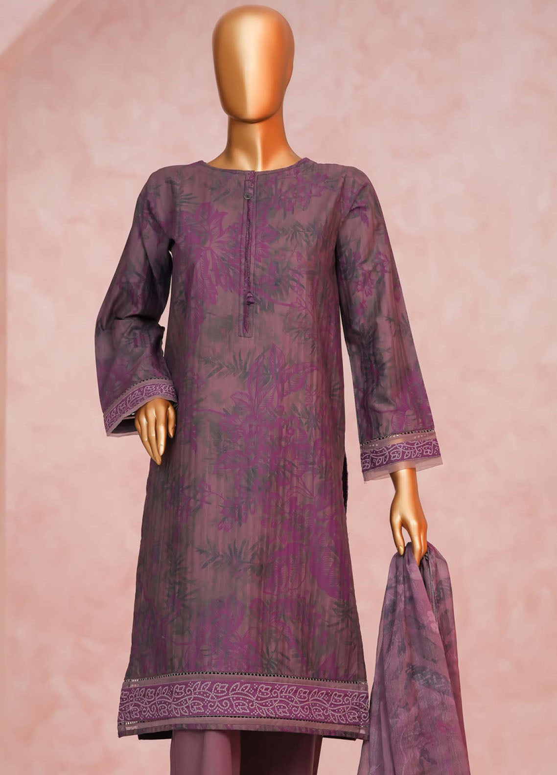 Enchant Linnokara Prints By HZ Textile Printed Lawn 3 Piece Stitched Suit HZ25ELP PLK-553 MYSTERY FLOWER Enchant Linnokara Prints By HZ Textile Printed Lawn 3 Piece Stitched Suit HZ25ELP PLK-553 MYSTERY FLOWER