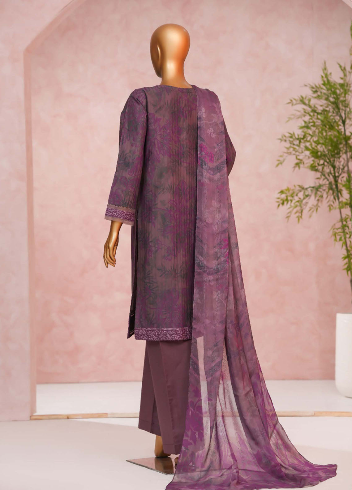 Enchant Linnokara Prints By HZ Textile Printed Lawn 3 Piece Stitched Suit HZ25ELP PLK-553 MYSTERY FLOWER Enchant Linnokara Prints By HZ Textile Printed Lawn 3 Piece Stitched Suit HZ25ELP PLK-553 MYSTERY FLOWER