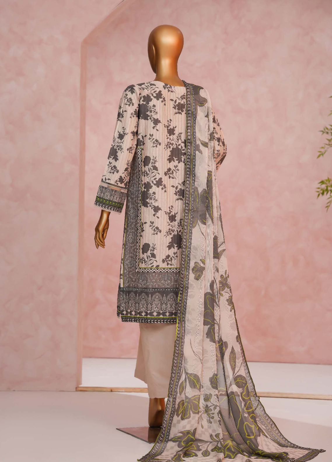 Enchant Linnokara Prints By HZ Textile Printed Lawn 3 Piece Stitched Suit HZ25ELP PLK-554 BOLD BEIGE Enchant Linnokara Prints By HZ Textile Printed Lawn 3 Piece Stitched Suit HZ25ELP PLK-554 BOLD BEIGE
