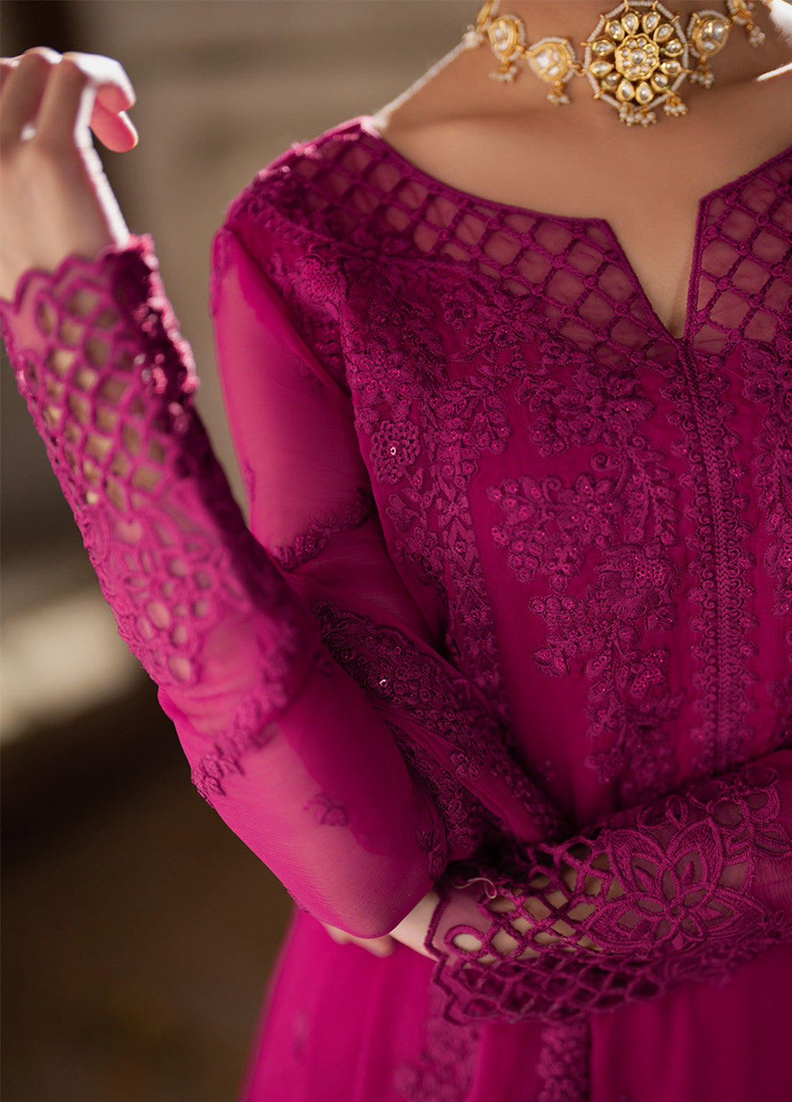 Ensembles By Azure Embroidered Chiffon 3 Piece Unstitched Suit AZU24F3P D-PLUM REVERIE Ensembles By Azure Embroidered Chiffon 3 Piece Unstitched Suit AZU24F3P D-PLUM REVERIE