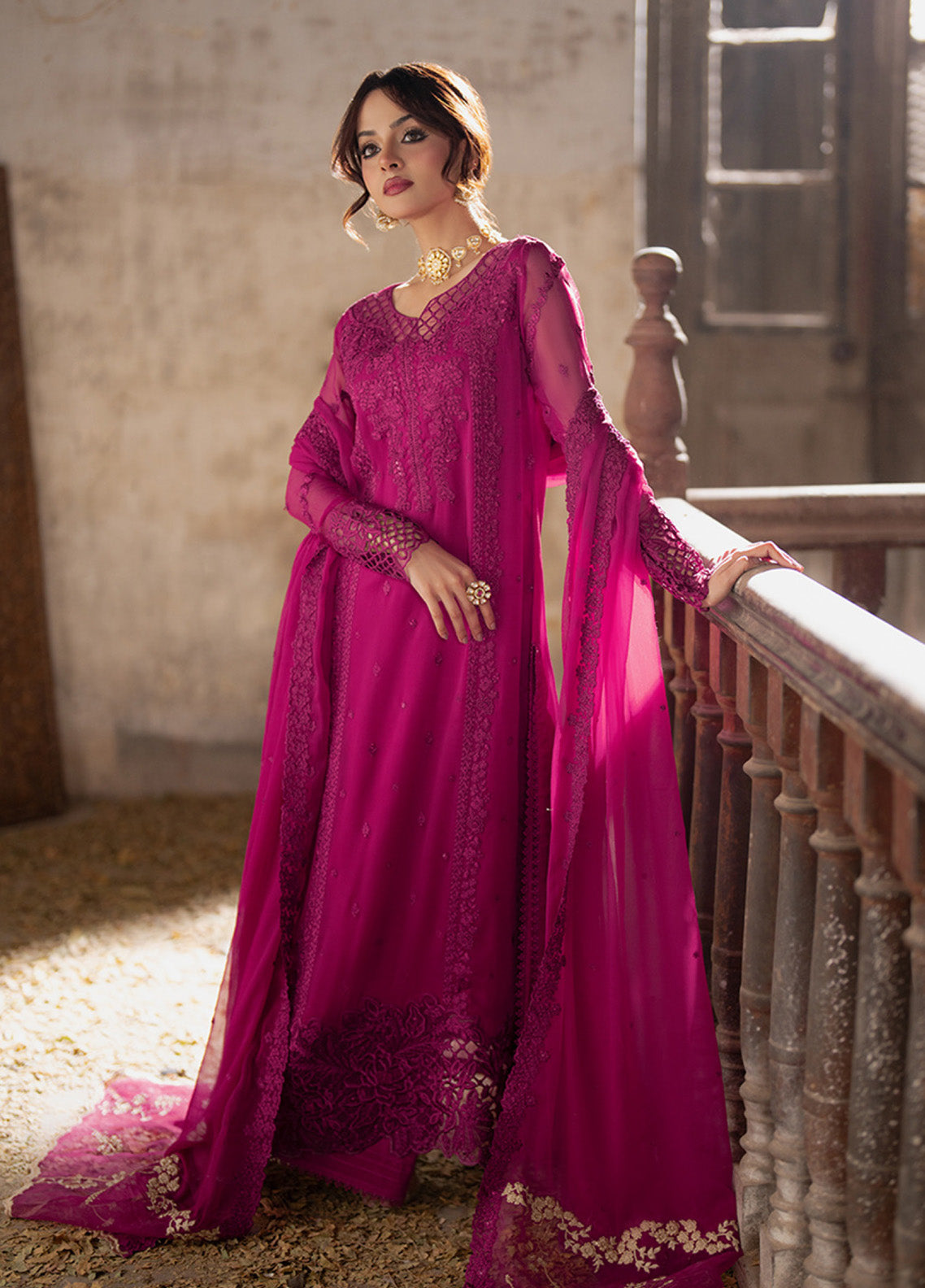 Ensembles By Azure Embroidered Chiffon 3 Piece Unstitched Suit AZU24F3P D-PLUM REVERIE Ensembles By Azure Embroidered Chiffon 3 Piece Unstitched Suit AZU24F3P D-PLUM REVERIE