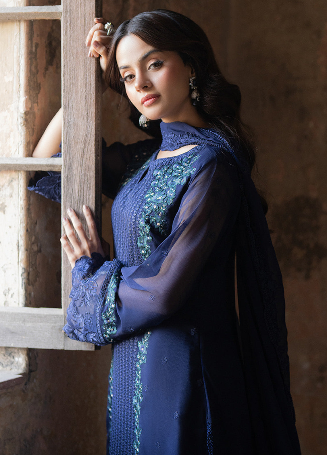 Ensembles By Azure Embroidered Chiffon 3 Piece Unstitched Suit AZU24F3P D-SERENE SAPPHIRE Ensembles By Azure Embroidered Chiffon 3 Piece Unstitched Suit AZU24F3P D-SERENE SAPPHIRE