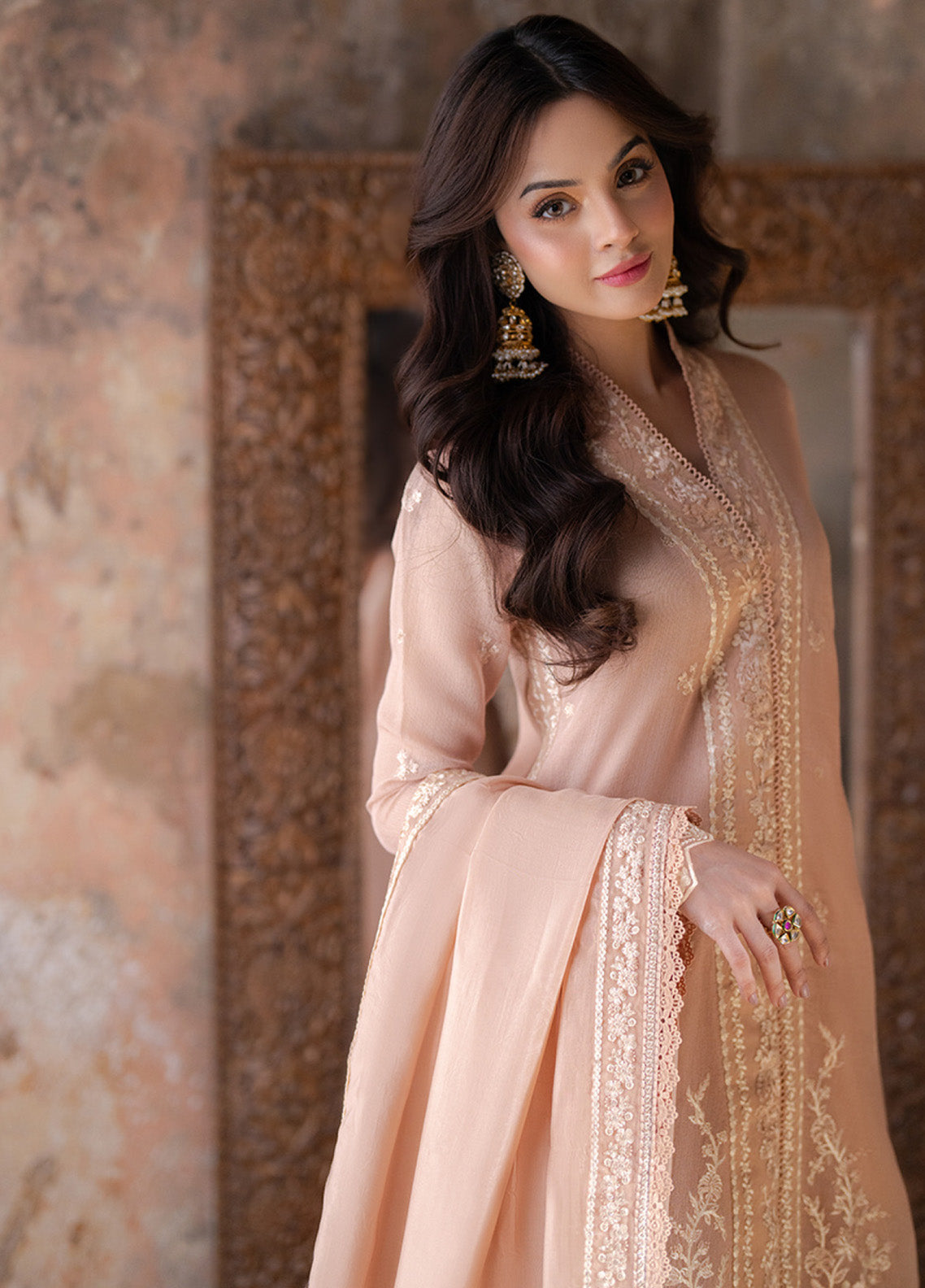 Ensembles By Azure Embroidered Khaddi Net 3 Piece Unstitched Suit AZU24F3P D-IVORY WHISPER Ensembles By Azure Embroidered Khaddi Net 3 Piece Unstitched Suit AZU24F3P D-IVORY WHISPER