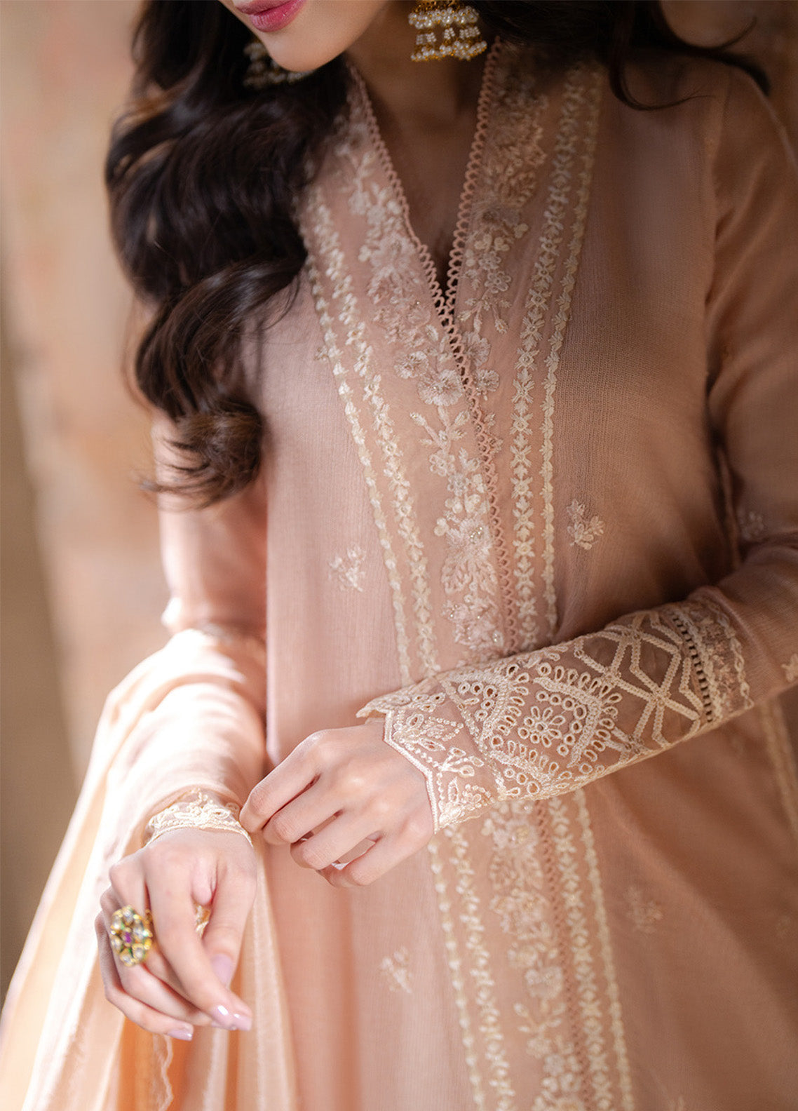 Ensembles By Azure Embroidered Khaddi Net 3 Piece Unstitched Suit AZU24F3P D-IVORY WHISPER Ensembles By Azure Embroidered Khaddi Net 3 Piece Unstitched Suit AZU24F3P D-IVORY WHISPER