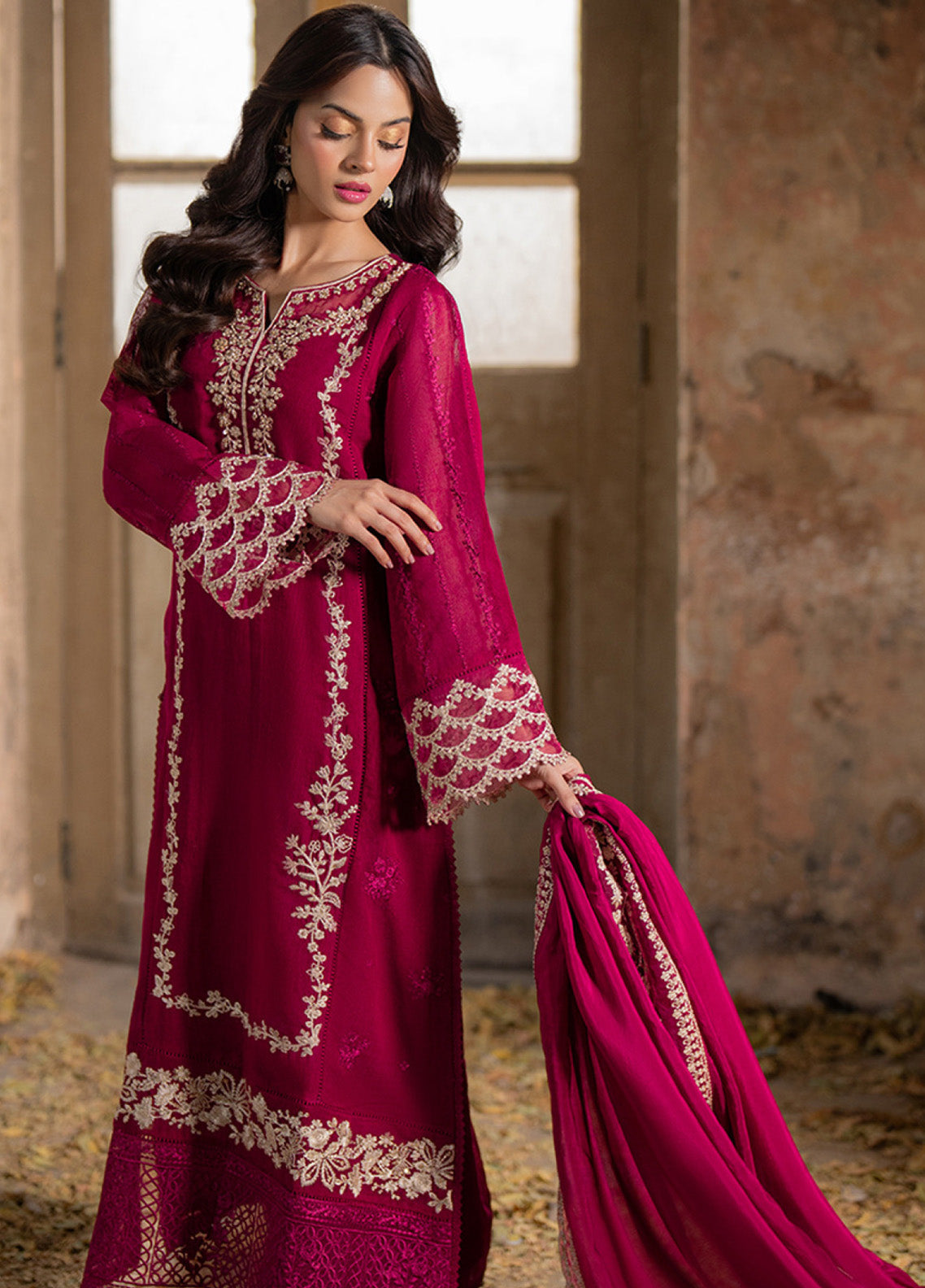 Ensembles By Azure Embroidered Khaddi Net 3 Piece Unstitched Suit AZU24F3P D-VIBRANT BLAZE Ensembles By Azure Embroidered Khaddi Net 3 Piece Unstitched Suit AZU24F3P D-VIBRANT BLAZE
