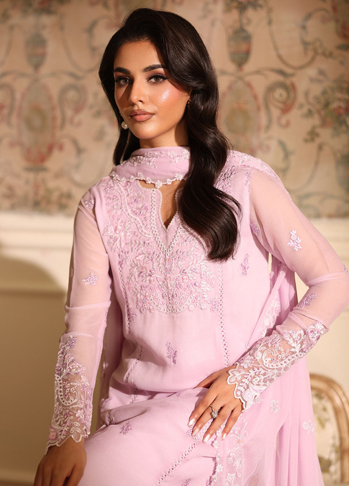 Ensembles By Azure Festive Embroidered Chiffon 3 Piece Unstitched Suit AZU25EFE D-ORCHID WHISPER Ensembles By Azure Festive Embroidered Chiffon 3 Piece Unstitched Suit AZU25EFE D-ORCHID WHISPER