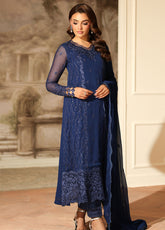 Ensembles By Azure Festive Embroidered Chiffon 3 Piece Unstitched Suit AZU25EFE D-ROYAL ECLIPSE