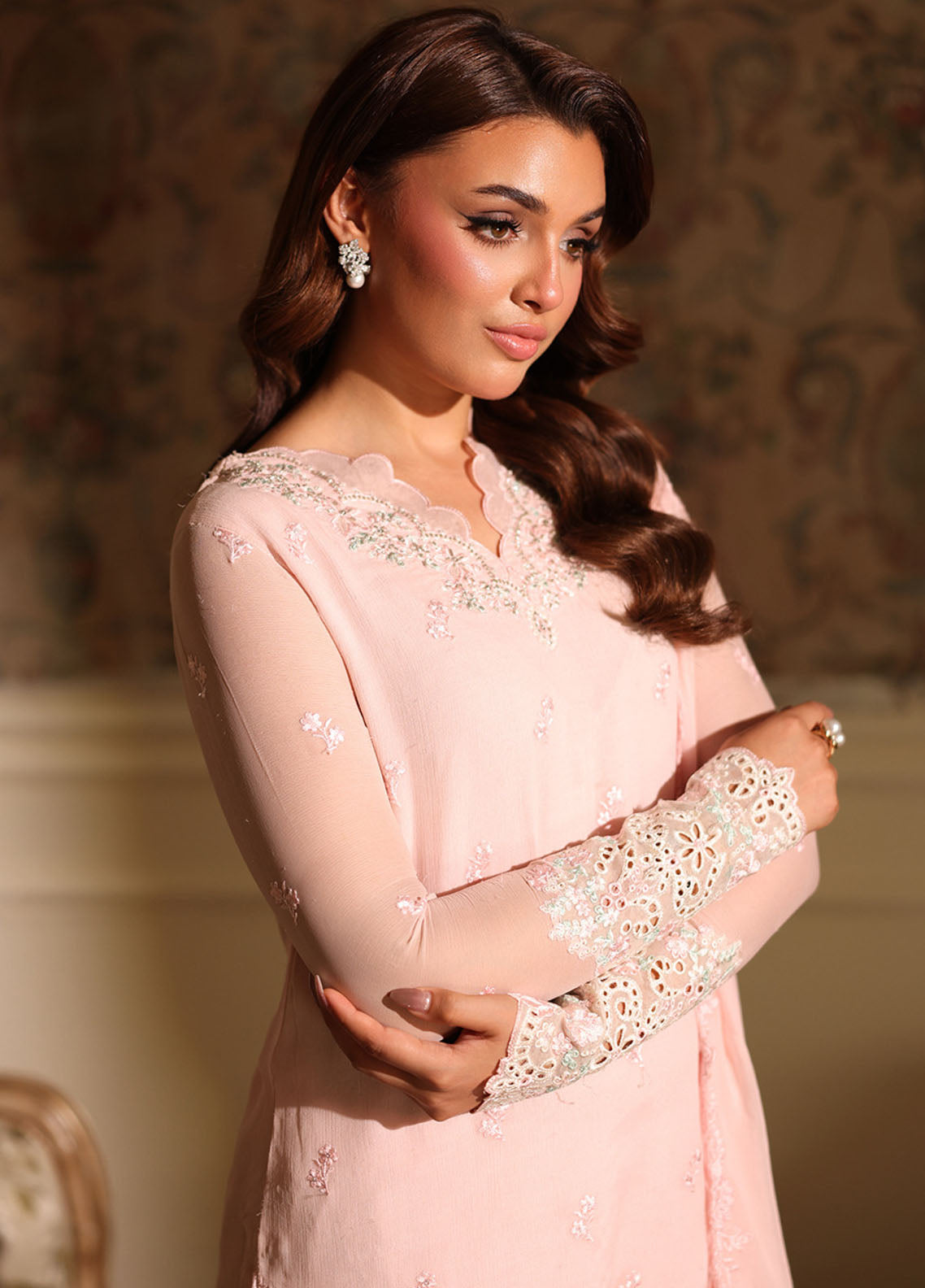Ensembles By Azure Festive Embroidered Chiffon 3 Piece Unstitched Suit AZU25EFE D-SILKEN ROSE Ensembles By Azure Festive Embroidered Chiffon 3 Piece Unstitched Suit AZU25EFE D-SILKEN ROSE