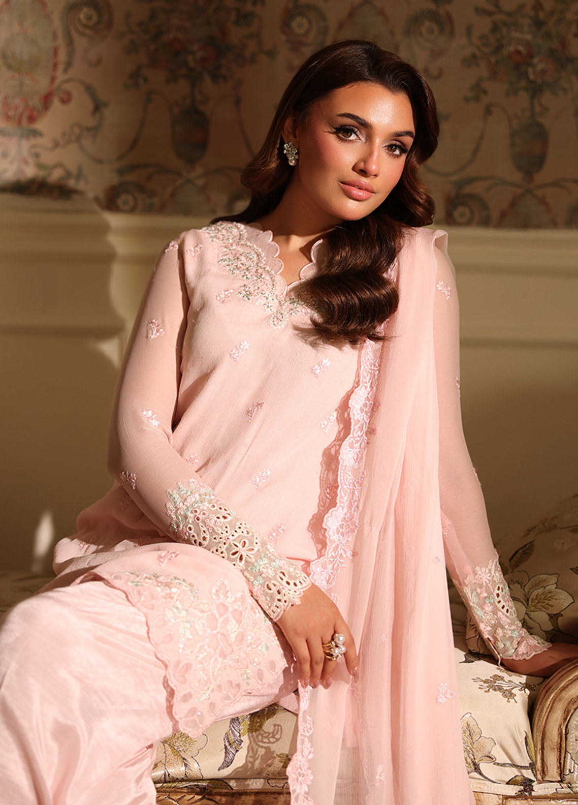 Ensembles By Azure Festive Embroidered Chiffon 3 Piece Unstitched Suit AZU25EFE D-SILKEN ROSE Ensembles By Azure Festive Embroidered Chiffon 3 Piece Unstitched Suit AZU25EFE D-SILKEN ROSE