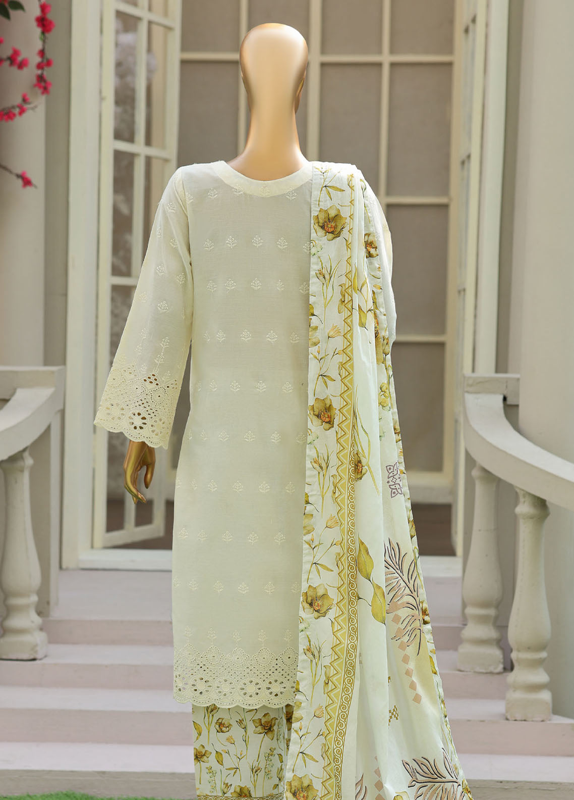 Esra By Schick Chikankari Lawn 3 Piece Unstitched Suit SDH26ECSE D-10 Esra By Schick Chikankari Lawn 3 Piece Unstitched Suit SDH26ECSE D-10