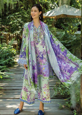 Ethereal Bloom By Roheenaz Embroidered Lawn 3 Piece Unstitched Suit RNZ25EB D-RNZ-06B FLORISSE