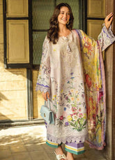 Ethereal Bloom By Roheenaz Embroidered Lawn 3 Piece Unstitched Suit RNZ25EB D-RNZ-07A LIORA