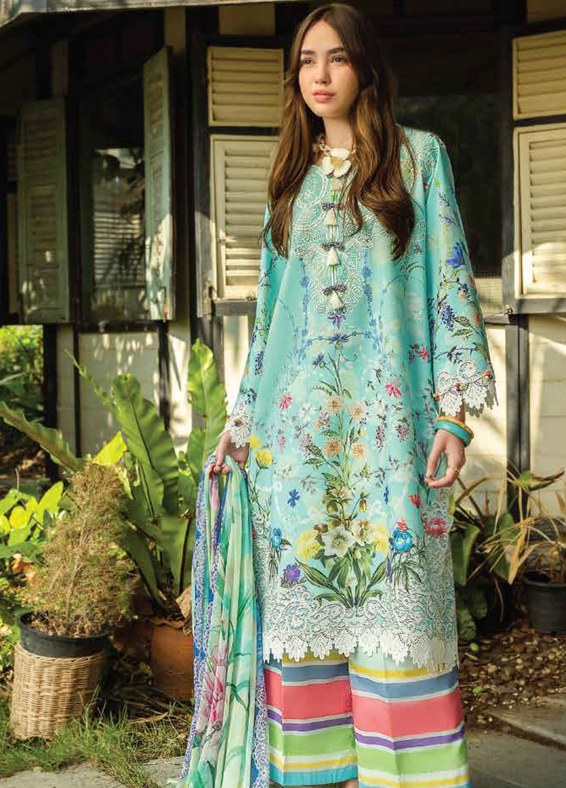 Ethereal Bloom By Roheenaz Embroidered Lawn 3 Piece Unstitched Suit RNZ25EB D-RNZ-07B MARISTELA Ethereal Bloom By Roheenaz Embroidered Lawn 3 Piece Unstitched Suit RNZ25EB D-RNZ-07B MARISTELA