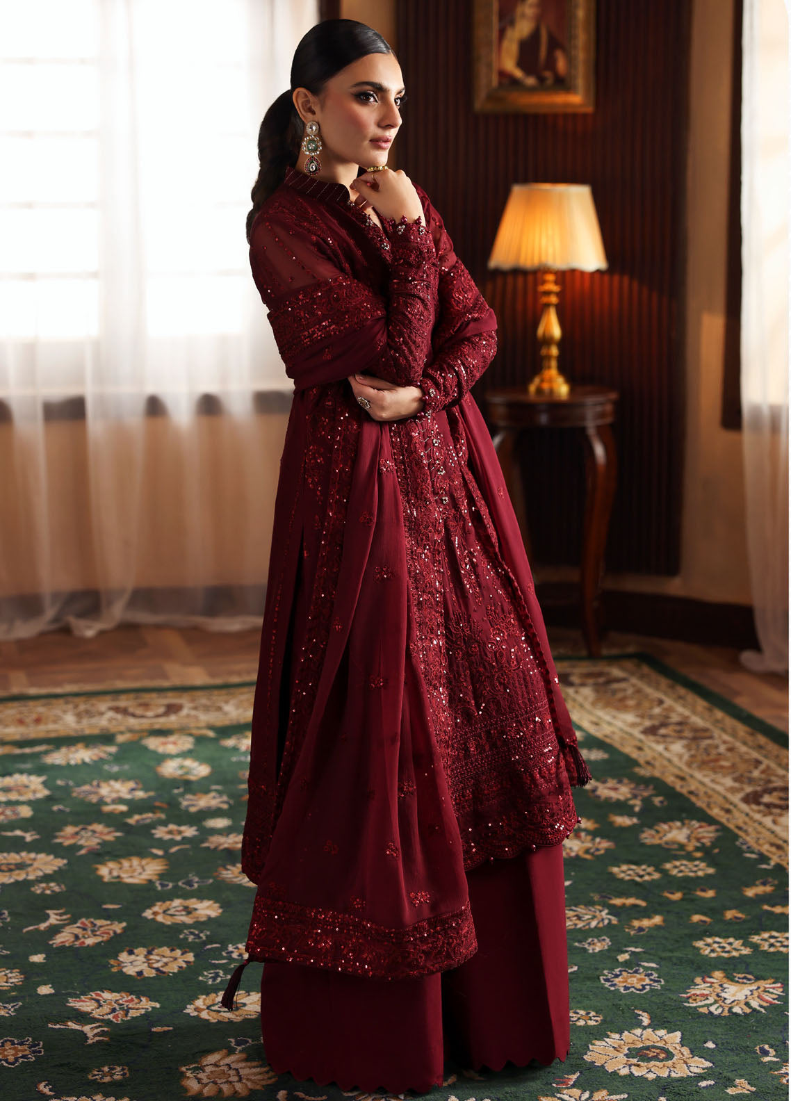 Evayna By Gulaal Embroidered Chiffon 3 Piece Unstitched Suit GL25EEC D-01 VEZEEN Evayna By Gulaal Embroidered Chiffon 3 Piece Unstitched Suit GL25EEC D-01 VEZEEN