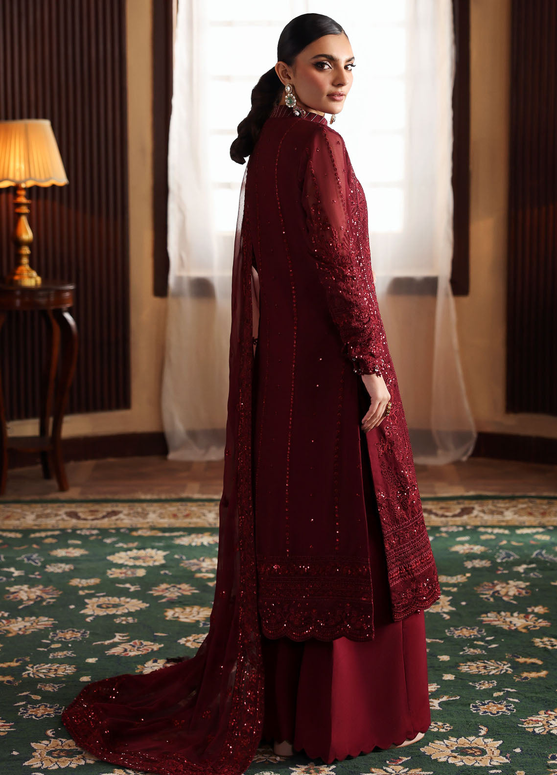 Evayna By Gulaal Embroidered Chiffon 3 Piece Unstitched Suit GL25EEC D-01 VEZEEN Evayna By Gulaal Embroidered Chiffon 3 Piece Unstitched Suit GL25EEC D-01 VEZEEN