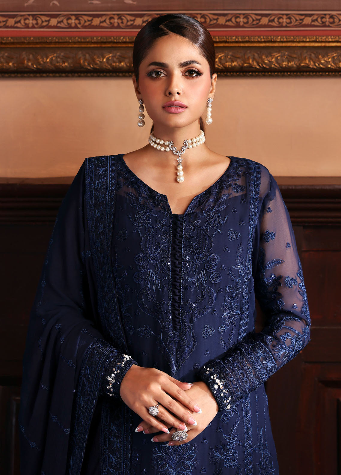 Evayna By Gulaal Embroidered Chiffon 3 Piece Unstitched Suit GL25EEC D-07 LEESHA Evayna By Gulaal Embroidered Chiffon 3 Piece Unstitched Suit GL25EEC D-07 LEESHA